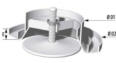 Bouche vmc 80 réglable unelvent-Bouche VMC 80 réglable UNELVENT,  D’EXTRACTION ET D’INSUFFLATION Série BER